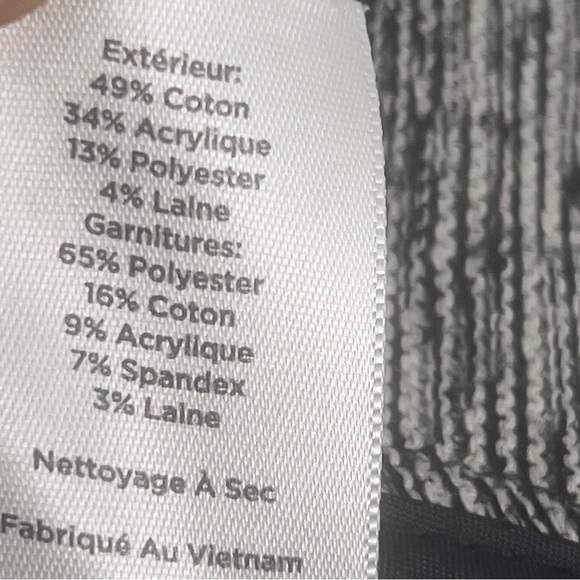 Talbots Open Front Jacket Black White Mix Cotton Blend Long Sleeve Women's M - Picture 7 of 8